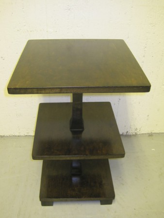 5404 - Stolek 3-patrovy morena briza 1940  ArtDeco styl 40 x 40 cm  V - 65 cm  2 900 kc